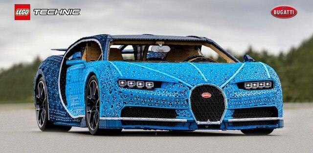 Egy hétig Budapesten látható az életnagyságú Bugatti Chiron LEGO-modell