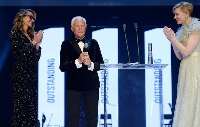 Az idén 85 éves Giorgio Armani kapta a divattervezők Oscar-díját