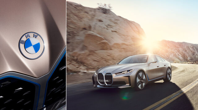 Világpremier: egyszerre debütált a BMW Concept i4 tanulmányautó és az új BMW logó