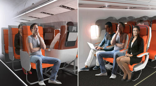 Ilyen ülések lehetnek hamarosan a repülőgépeken a fertőzések megelőzésére