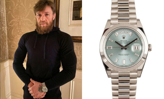 Ki más edzene egy 50 ezer dolláros Platina Rolexben, mint Conor McGregor?