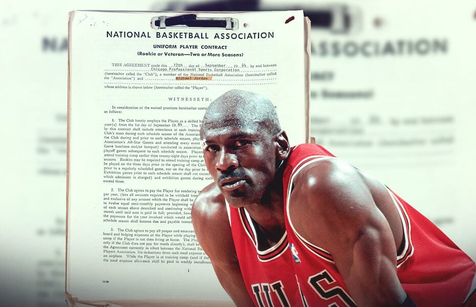 Michael Jordan - szerződés - aukció