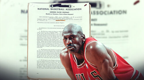 Csaknem 60 ezer dollárért kelt el Michael Jordan első szerződésének másolata