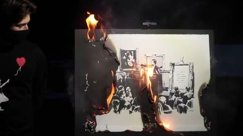 Elégették, majd digitális műalkotásként egy vagyonért eladták Banksy egy művét