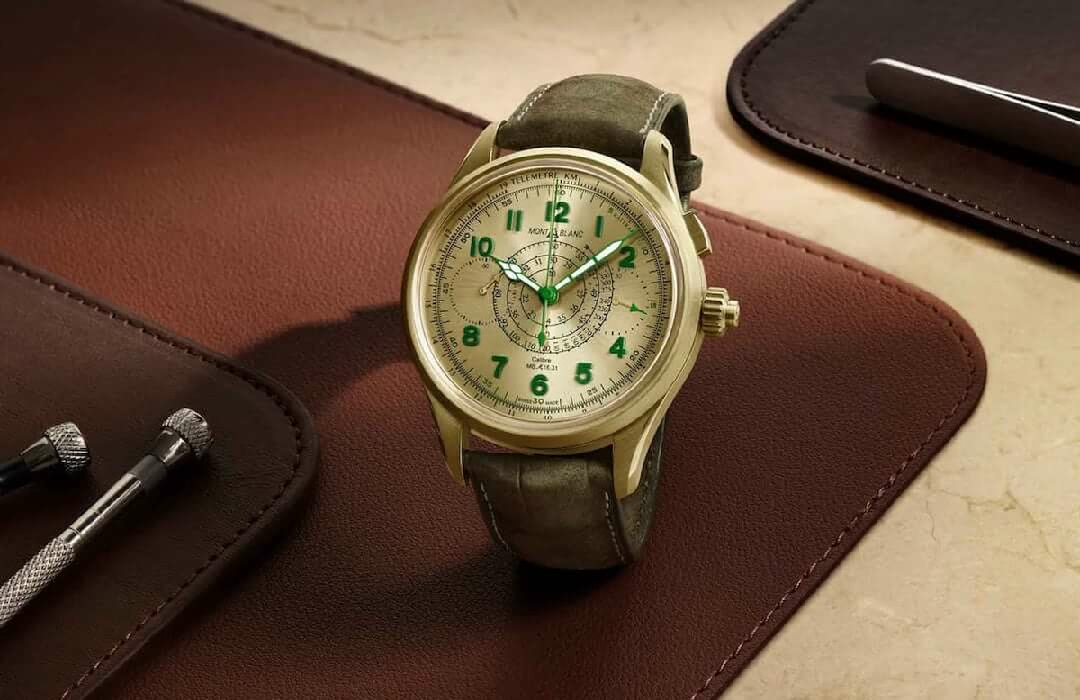 Összesen 18 darab készül a Montblanc Lime-Gold Split-Seconds krongráfjából