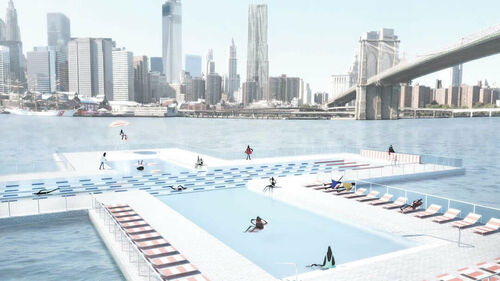 10 év tervezés után végre közelebb került New York a folyón lebegő úszómedencéjéhez