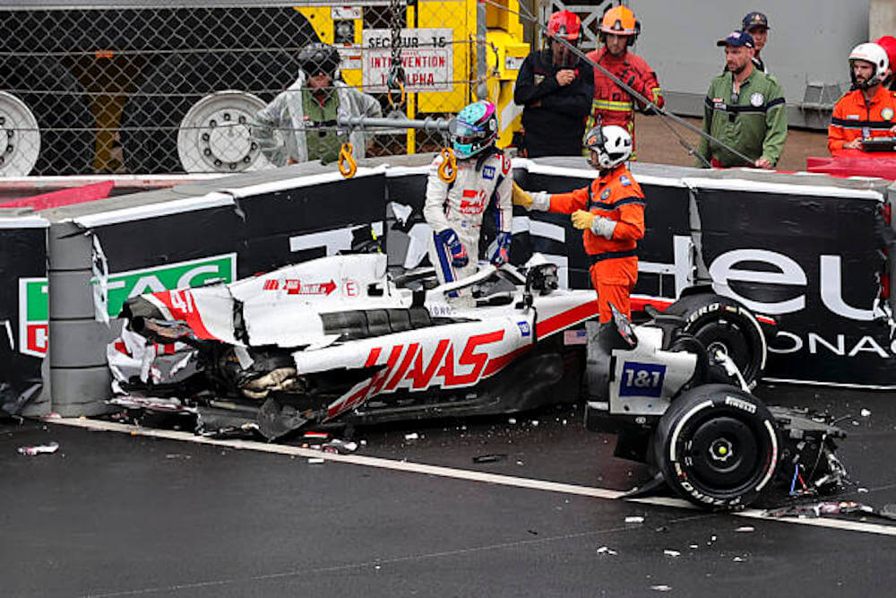 Mick Schumacher - baleset - Monaco Nagydíj