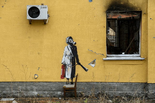 Banksy Ukrajnában: videó a kulisszák mögül