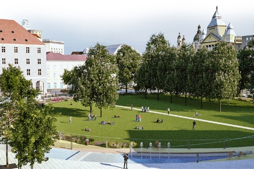 Zöld oázis épül a belvárosban: ilyen lesz a Városháza Park