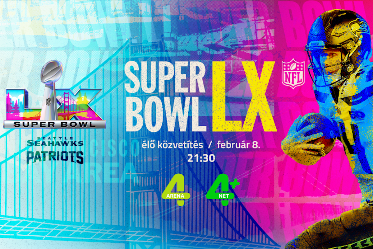 Helyszíni stábbal közvetíti az ARENA4 és a NET4+ az idei Super Bowlt