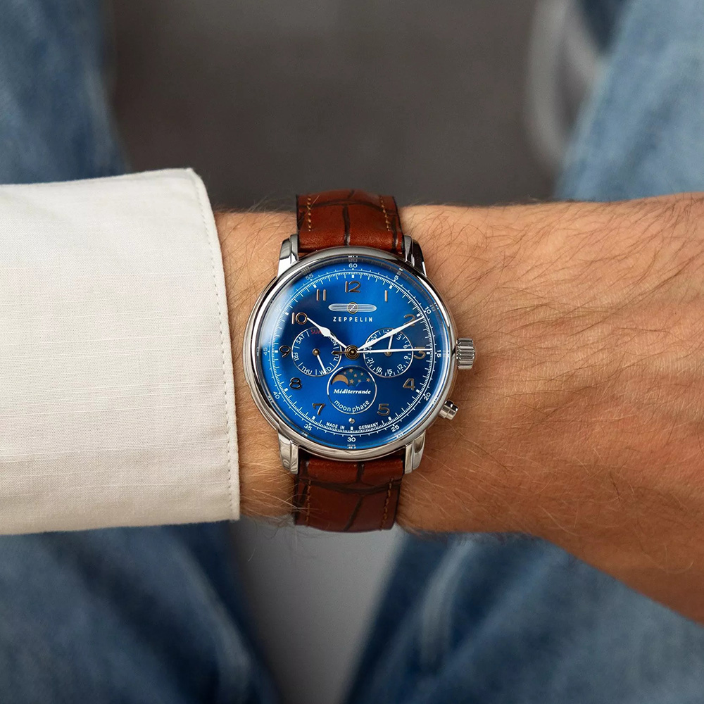 Zeppelin Mediterranee Moonphase férfi karóra